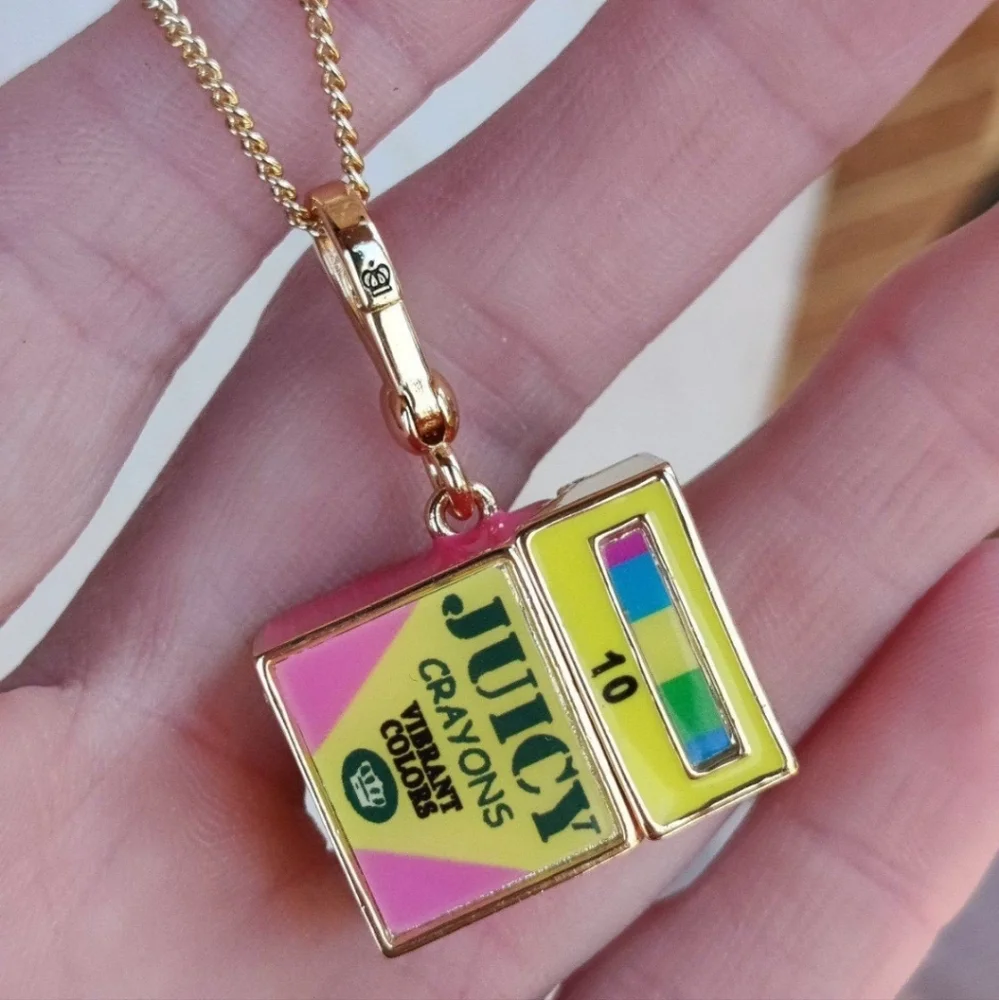 RARE Retired Juicy Couture Crayon box necklace - Picture 3 of 11